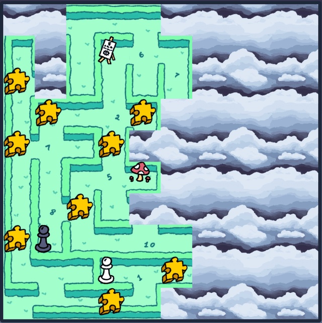 Half of the Puzzlethon map